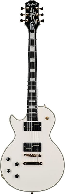 Epiphone Matt Heafy Les Paul Custom Origins Electric Guitar, Left-Handed (with Case), Bone White, Full Straight Front