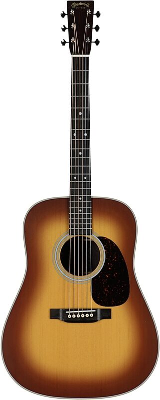 Martin D-28 Satin Acoustic Guitar (with Case), Amberburst, Full Straight Front