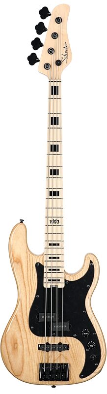 Schecter Justin Beck V Anniversary Electric Bass, Gloss Natural, Full Straight Front