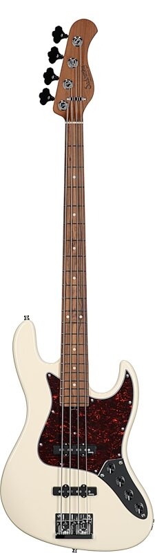 Sadowsky MetroExpress 21-Fret Vintage J/J Electric Bass, with Morado Fingerboard (with Gig Bag), White, Full Straight Front