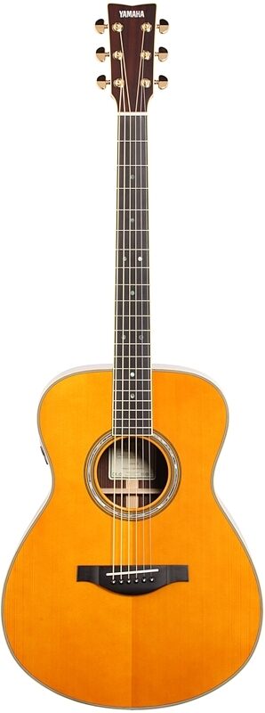 Yamaha LS-TA TransAcoustic Acoustic-Electric Guitar (with Gig Bag), Vintage Natural, Full Straight Front