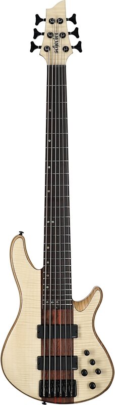 Schecter Charles Berthoud CB-6 Electric Bass, 6-String, Natural Satin, Full Straight Front