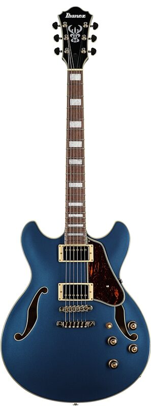 Ibanez AS73G Artcore Semi-Hollowbody Electric Guitar, Prussian Blue Metallic, Full Straight Front