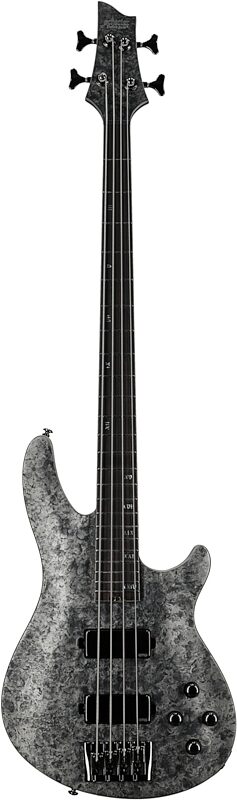 Schecter MVP C-4 Bass Guitar, Black Reign, Full Straight Front