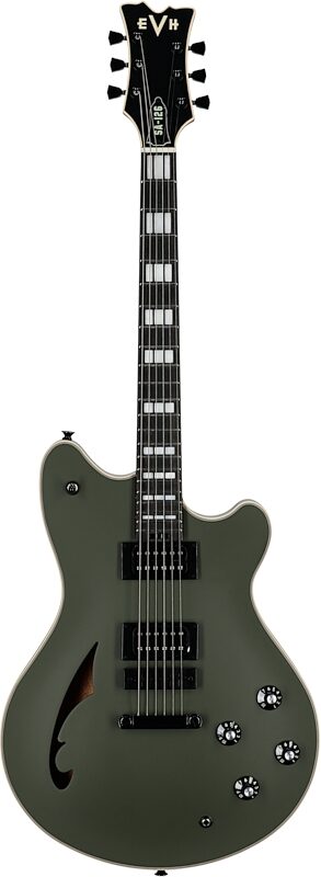 EVH Eddie Van Halen SA-126 Special Electric Guitar (with Case), Solid Matte Army Drab, Full Straight Front