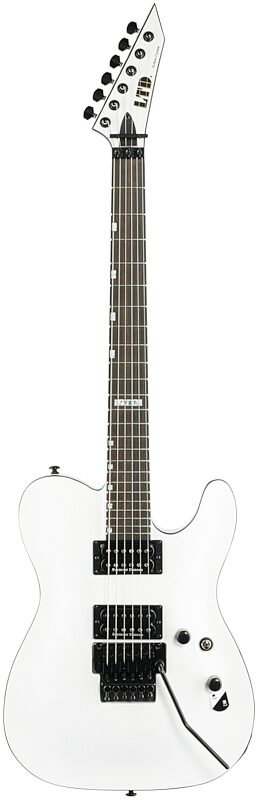 ESP LTD Eclipse 87 Electric Guitar, with Floyd Rose Tremolo, Pearl White, Full Straight Front