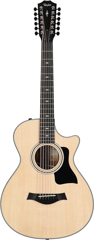 Taylor 352ce 12 Fret 12-String Acoustic-Electric Guitar (with Case), New, Full Straight Front