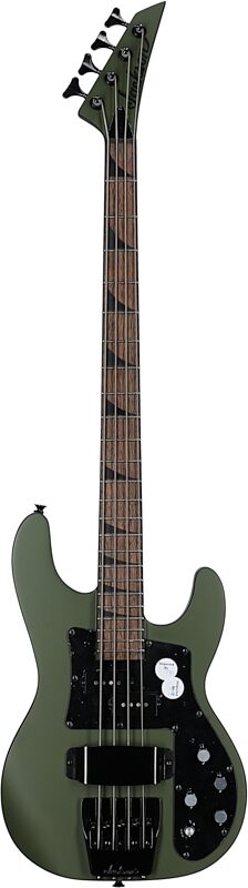 Jackson CBXNT DX IV X Series Concert Electric Bass, Matte Army Drab, Full Straight Front