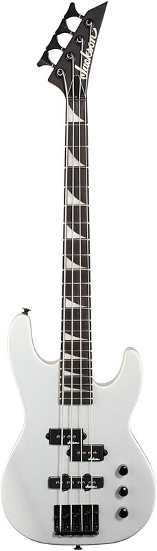 Jackson JS Series Concert Bass JS1XCB Short Scale Electric Bass, Satin Silver, Full Straight Front