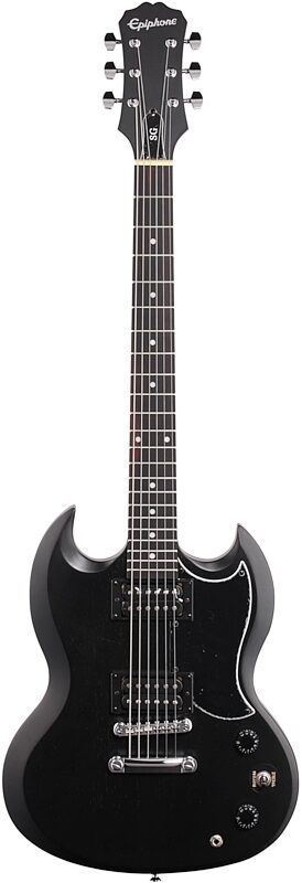 Epiphone SG Special VE Electric Guitar, Vintage Ebony, Full Straight Front