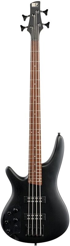 Ibanez SR300EBL Electric Bass, Left-Handed, Weathered Black, Full Straight Front