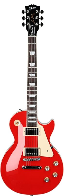 Gibson Les Paul Standard '60s Custom Color Electric Guitar, Plain Top (with Case), Cardinal Red, Full Straight Front
