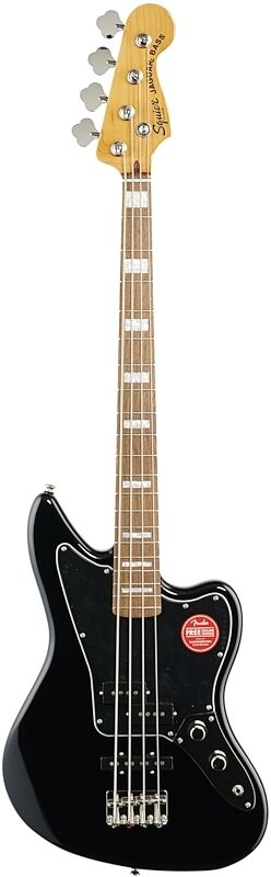 Squier Classic Vibe Jaguar Electric Bass, with Laurel Fingerboard, Black, Full Straight Front