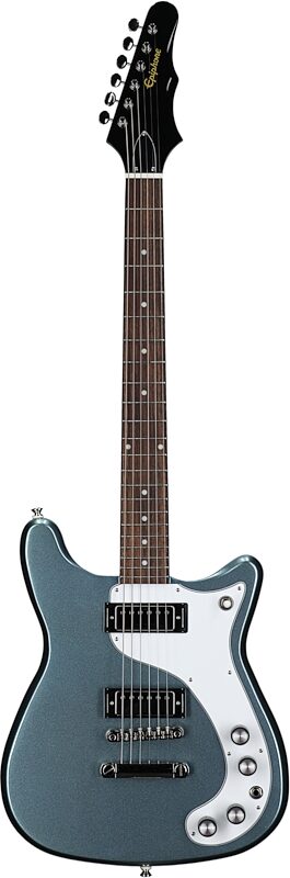Epiphone 150th Anniversary Wilshire Electric Guitar (with Case), Pacific Blue, Full Straight Front