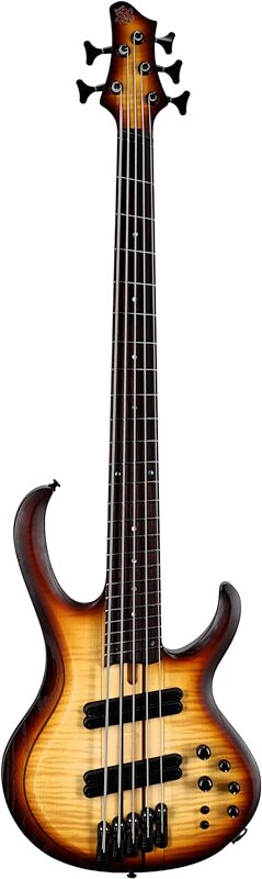 Ibanez BTB705 Bass Workshop Multi-scale Electric Bass, Natural Brown Burst, Full Straight Front