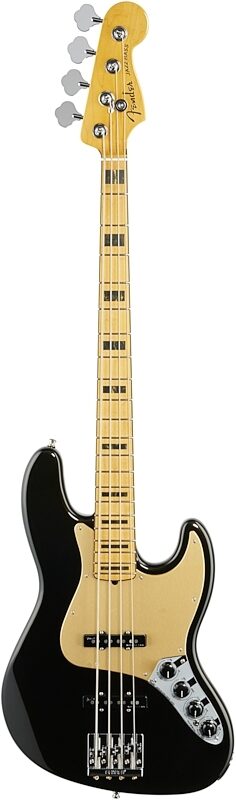 Fender American Ultra Jazz Electric Bass, Maple Fingerboard (with Case), Texas Tea, Full Straight Front
