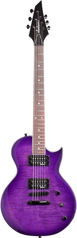 Jackson JS Series Monarkh SC JS22Q, Amaranth Fingerboard, Transparent Purple Burst, Full Straight Front