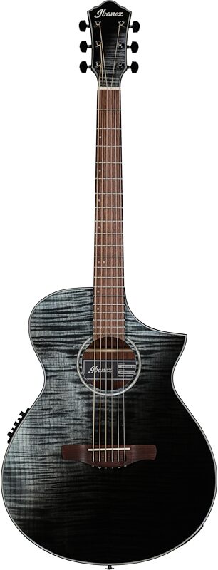 Ibanez AEWC32FM Acoustic-Electric Guitar, Black Sunset Fade, Full Straight Front