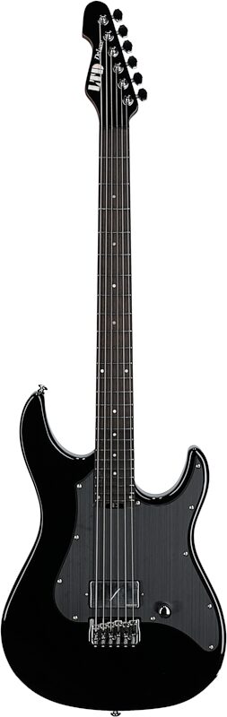 ESP LTD SN-1 Baritone Electric Guitar, Black, Full Straight Front