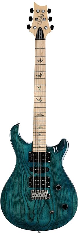 PRS Paul Reed Smith SE Swamp Ash Special Electric Guitar (with Gig Bag), Iris Blue, Full Straight Front