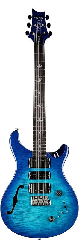 PRS Paul Reed Smith SE Special Semi-Hollow Electric Guitar (with Gig Bag), Lake Blue, Full Straight Front