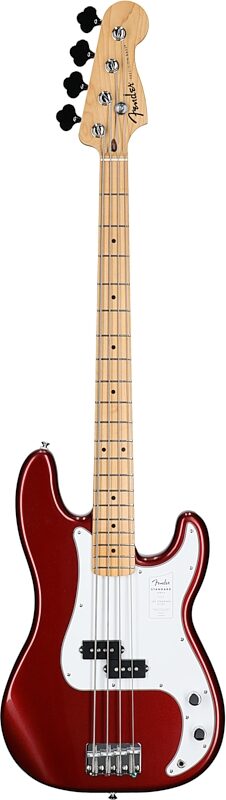 Fender Standard Precision Bass Guitar, Maple Fingerboard, Candy Cola, Full Straight Front