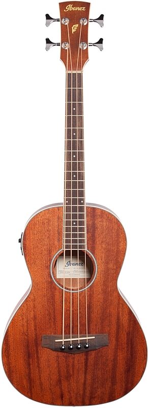 Ibanez PNB14E Performance Parlor Acoustic-Electric Bass Guitar, Open Pore Natural, Full Straight Front