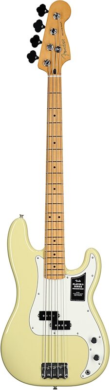 Fender Player II Precision Electric Bass, with Maple Fingerboard, Hialeah Yellow, Open Box (Very Good), Full Straight Front