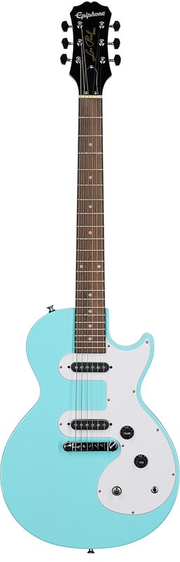 Epiphone Les Paul SL Electric Guitar Starter Pack (with Gig Bag), Pacific Blue, Full Straight Front