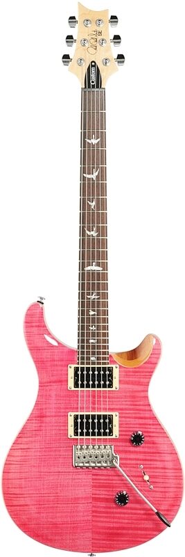 PRS Paul Reed Smith SE Custom 24 Electric Guitar (with Gig Bag), Bonnie Pink, Full Straight Front
