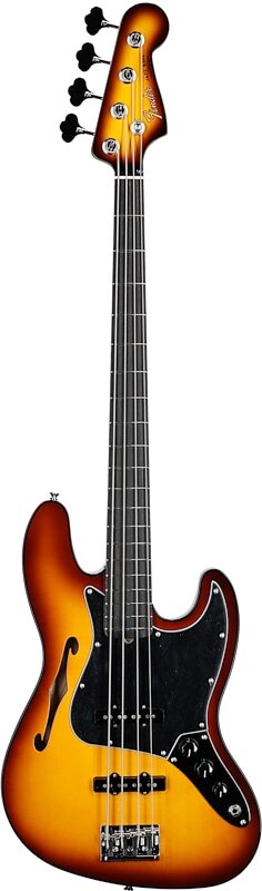 Fender Limited Edition Suona Jazz Thinline Electric Bass (with Case), Violin Burst, Full Straight Front