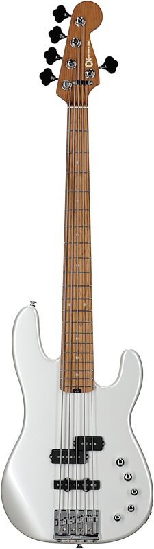 Charvel Pro-Mod San Dimas Bass PJ V Electric Bass, 5-String, Platinum Pearl, USED, Scratch and Dent, Full Straight Front