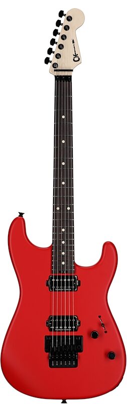 Charvel Pro-Mod Relic San Dimas ST1 HH Electric Guitar (with Gig Bag), Satin Ferrari Red, Full Straight Front
