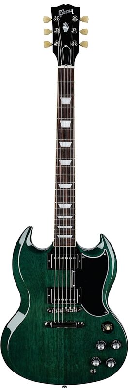 Gibson SG Standard '61 Custom Color Electric Guitar (with Case), Translucent Teal, Full Straight Front