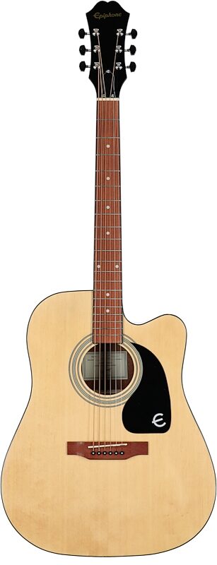 Epiphone FT-100 CE Songmaker Deluxe Acoustic-Electric Guitar, Natural, Full Straight Front