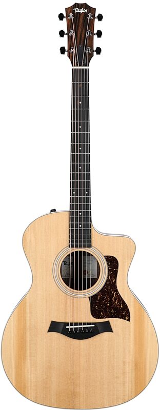 Taylor 214ce Grand Auditorium Acoustic-Electric Guitar (with Gig Bag), New, Full Straight Front