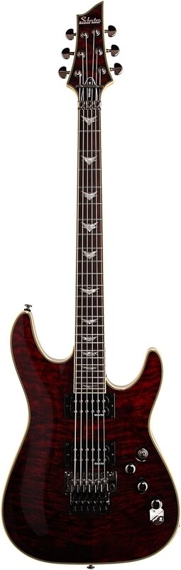 Schecter Omen Extreme 6 FR Electric Guitar with Floyd Rose, Black Cherry, Full Straight Front