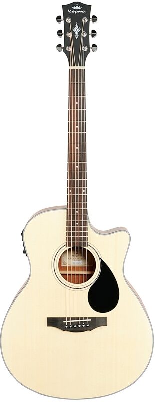 Kepma K3 Series GA3-130 Acoustic-Electric Guitar, Natural Matte, with K1 Pickup, Full Straight Front