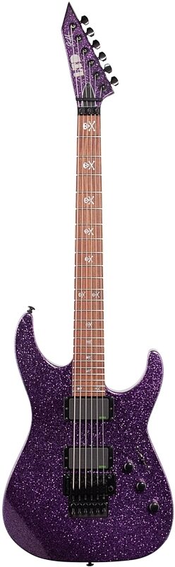 ESP LTD KH-602 Kirk Hammett Signature Electric Guitar (with Case), Purple Sparkle, Full Straight Front