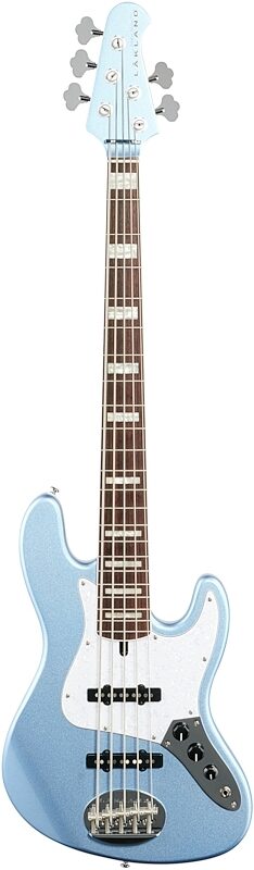 Lakland Skyline 55-60 Custom Laurel Fretboard Bass Guitar, Lake Placid Blue, Full Straight Front