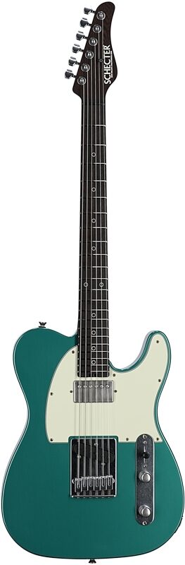 Schecter Nick Johnston USA PT Electric Guitar (with Case), Atomic Emerald, Full Straight Front