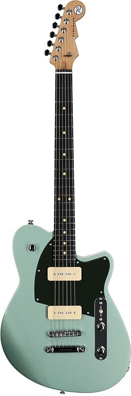 Reverend Charger 290 Electric Guitar, Metallic Alpine, Rosewood Fretboard, Full Straight Front