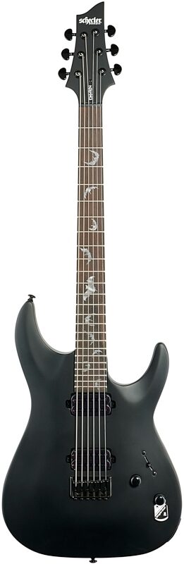 Schecter Damien-6 Electric Guitar, Satin Black, Blemished, Full Straight Front