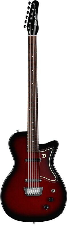 Danelectro '56 Baritone Electric Guitar, Red Burst, Full Straight Front