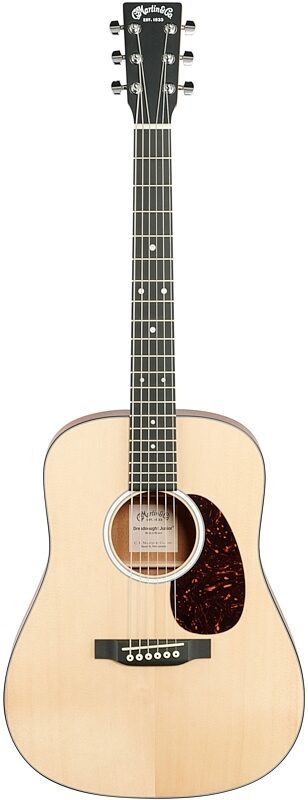Martin DJr-10 Acoustic Guitar (with Gig Bag), Natural, Sitka Spruce, Full Straight Front