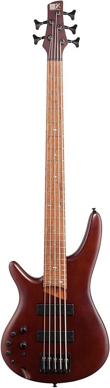 Ibanez SR505E Electric Bass, 5-String, Left-Handed, Brown Mahogany, Full Straight Front