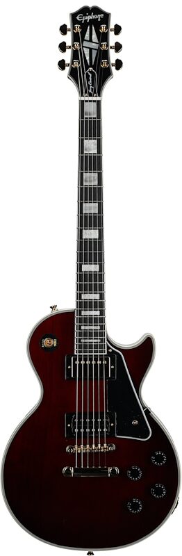 Epiphone Jerry Cantrell Wino Les Paul Custom Electric Guitar (with Case), Wine Red, Full Straight Front
