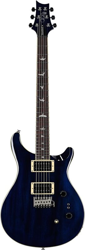 PRS Paul Reed Smith SE Standard 24-08 Electric Guitar (with Gig Bag), Translucent Blue, Full Straight Front