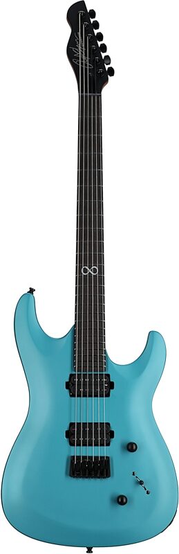 Chapman ML1 Pro Modern Electric Guitar, Liquid Teal Satin Metallic, Full Straight Front