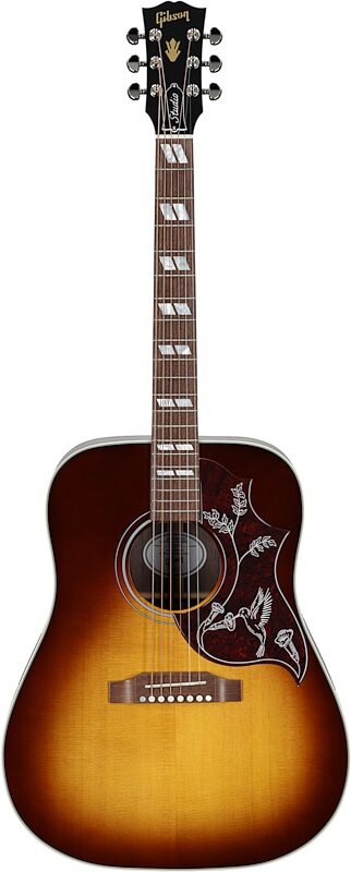 Gibson Hummingbird Studio Walnut Acoustic-Electric Guitar (with Case), Satin Walnut Burst, Full Straight Front